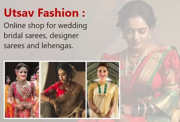 Utsav fashion online shopping site for wedding sarees and lenghas