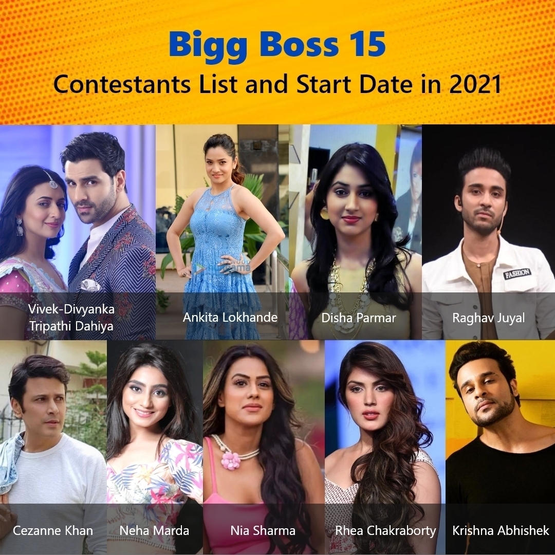 Bigg Boss 15 Contestants List and Start Date in 2021