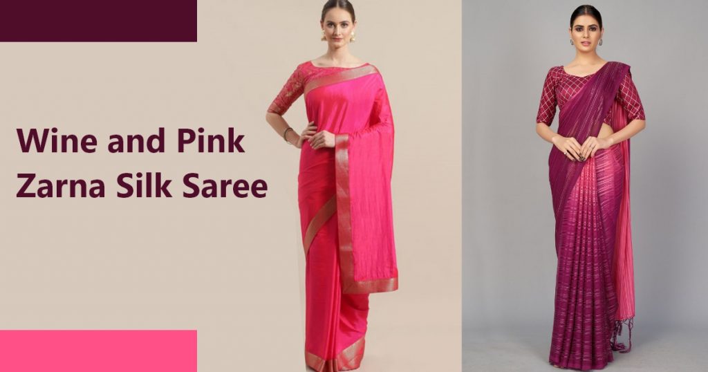 Pink Zarna Silk Saree 