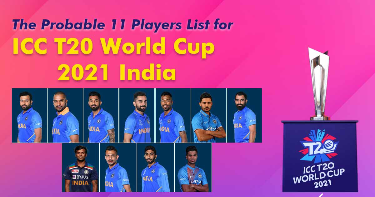 ICC T20 World Cup 2021 India Squad, Indian Team Player List, Groups