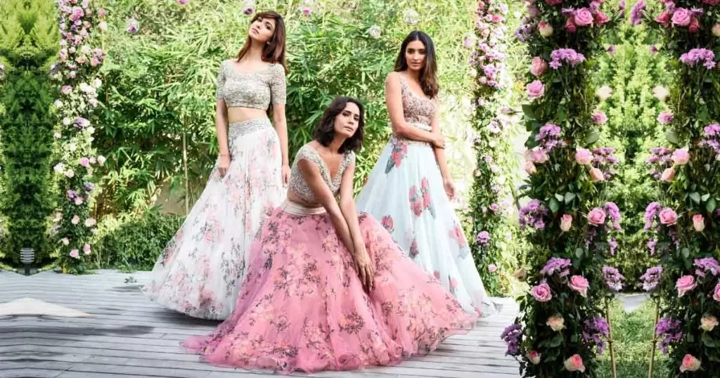 Fresh floral print lehenga